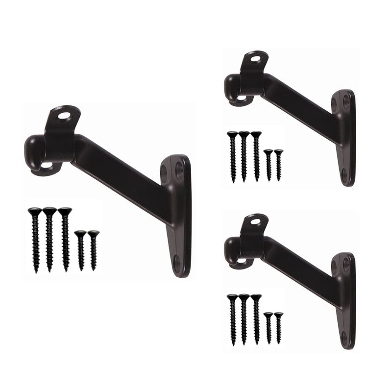 HOWTOOL Heavy Duty Handrail Bracket Oil Rubbed Bronze Black, 3 Pack | HOWTOOL - Image 1